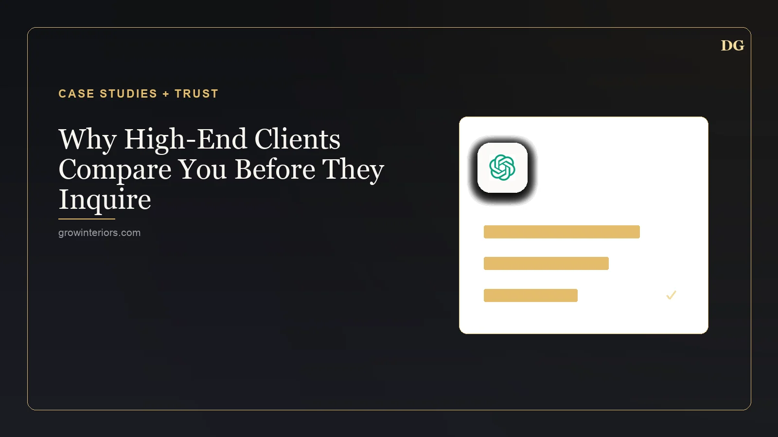 Why High-End Clients Compare You Before They Inquire