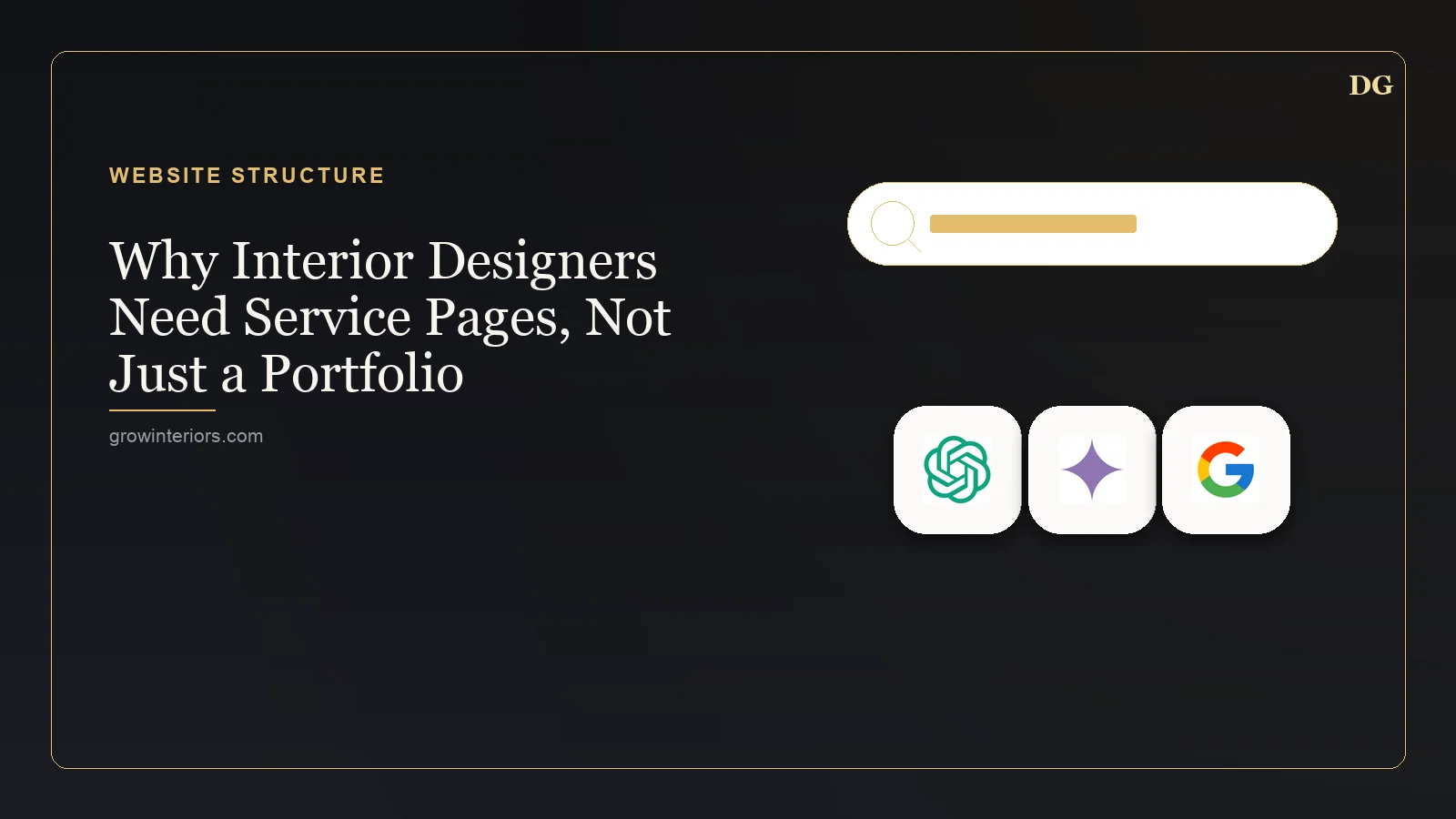 Why Interior Designers Need Service Pages, Not Just a Portfolio