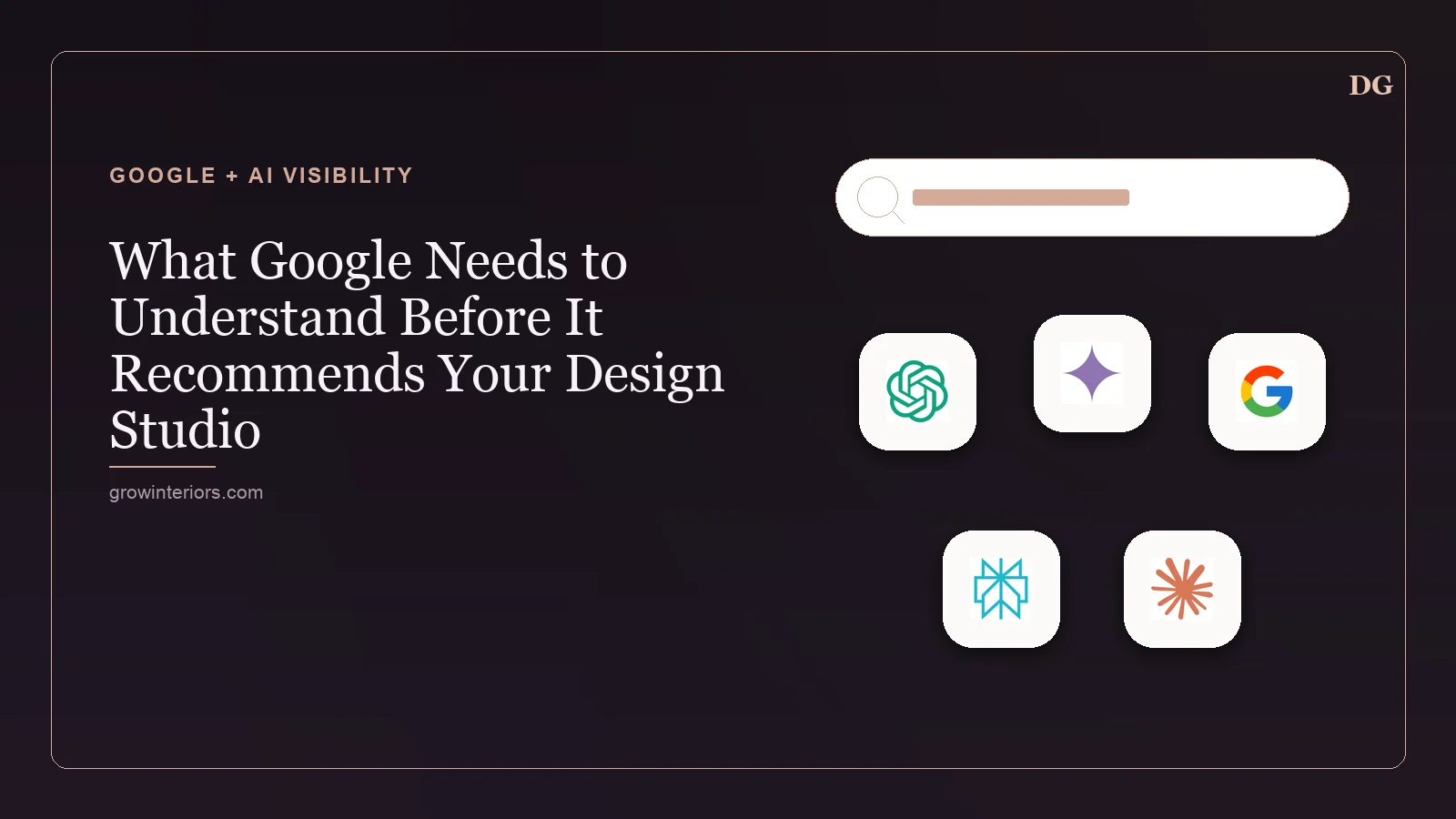 What Google Needs to Understand Before It Recommends Your Design Studio