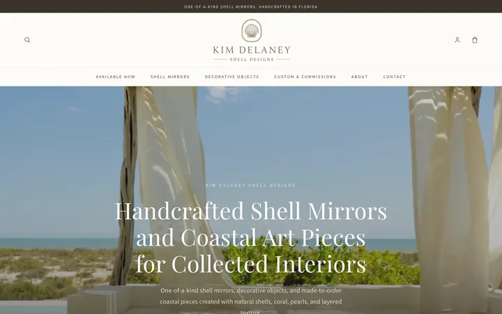 Kim Delaney Shell Designs website