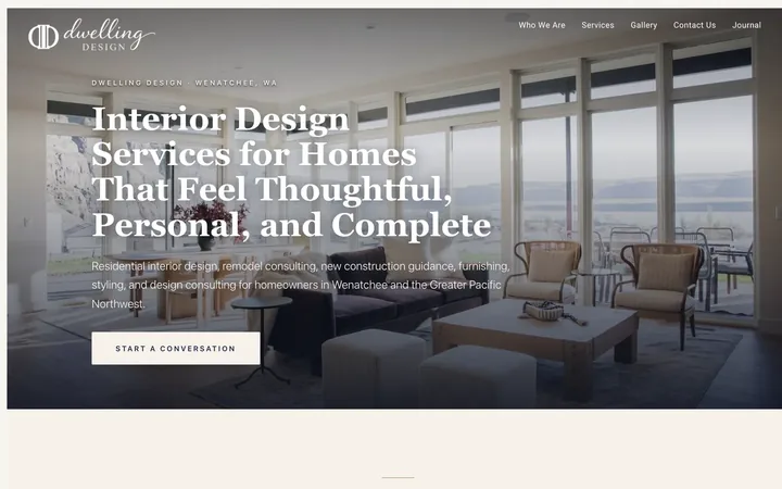 Dwelling Design Interiors website home page